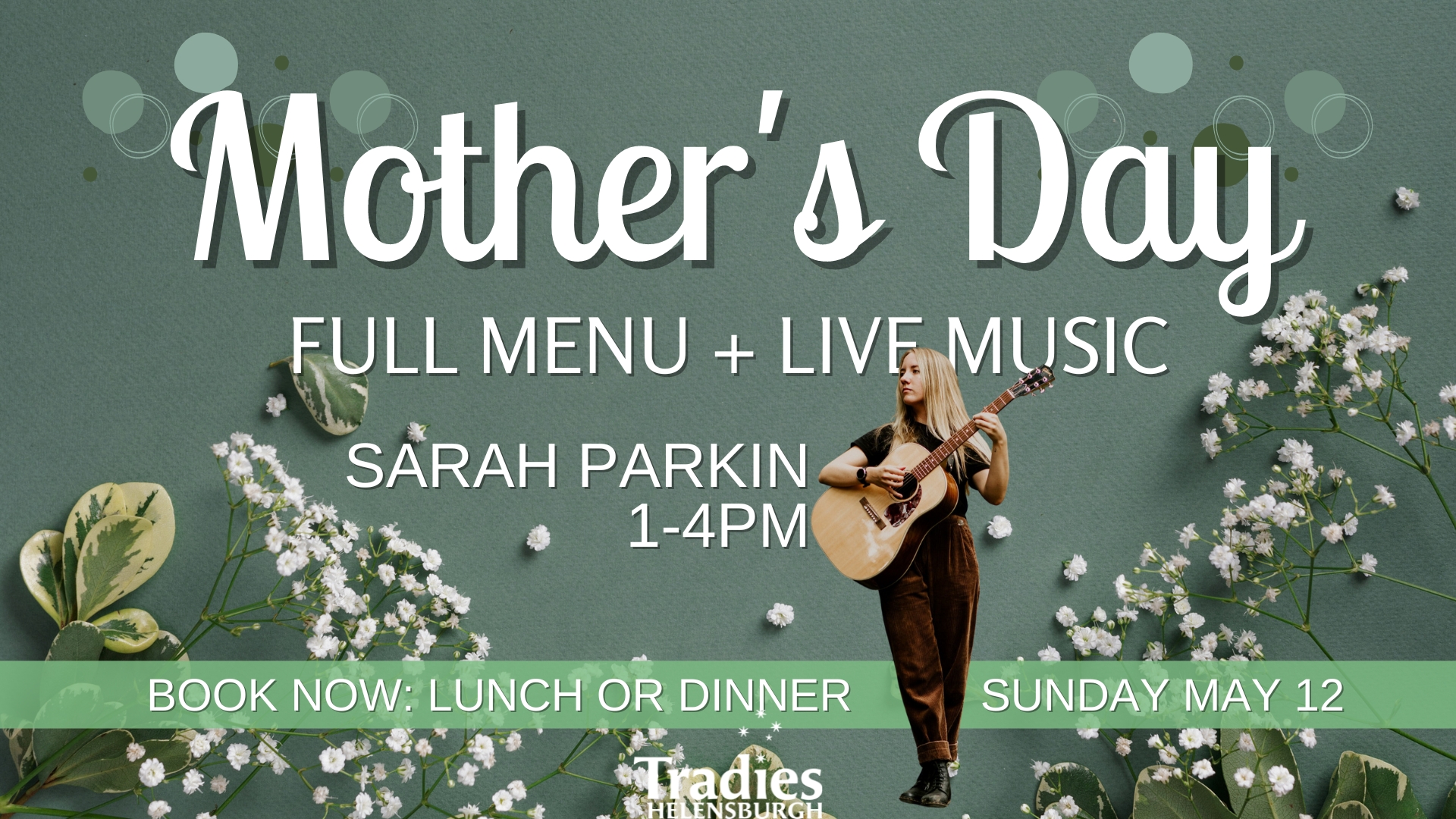 Mother's Day lunch and dinner at Tradies Helensburgh